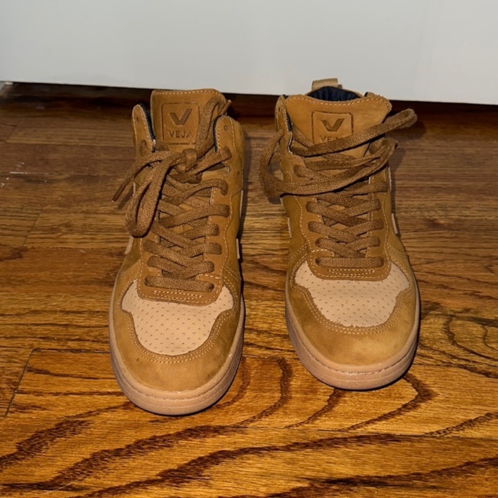 Veja Tan High-Top Sneakers